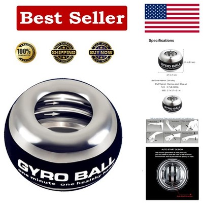 Lightweight Auto-Start Gyro Ball - Forearm Exerciser with LED Lights for Kids
