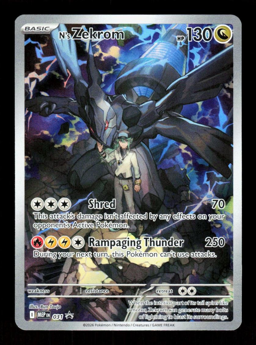 N's Zekrom 031 Holo Promo ME: Mega Evolution Promo Pokemon NM
