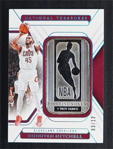 2024-25 National Treasures Donovan Mitchell #14 Silver Ounce Bar NBA Logo /12