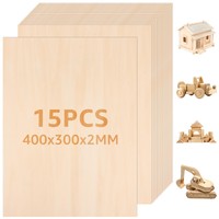 15 StüCk Sperrholz 2Mm, 400X300 Mm Sperrholzplatte 2Mm, A3 Bastelholz Platten...