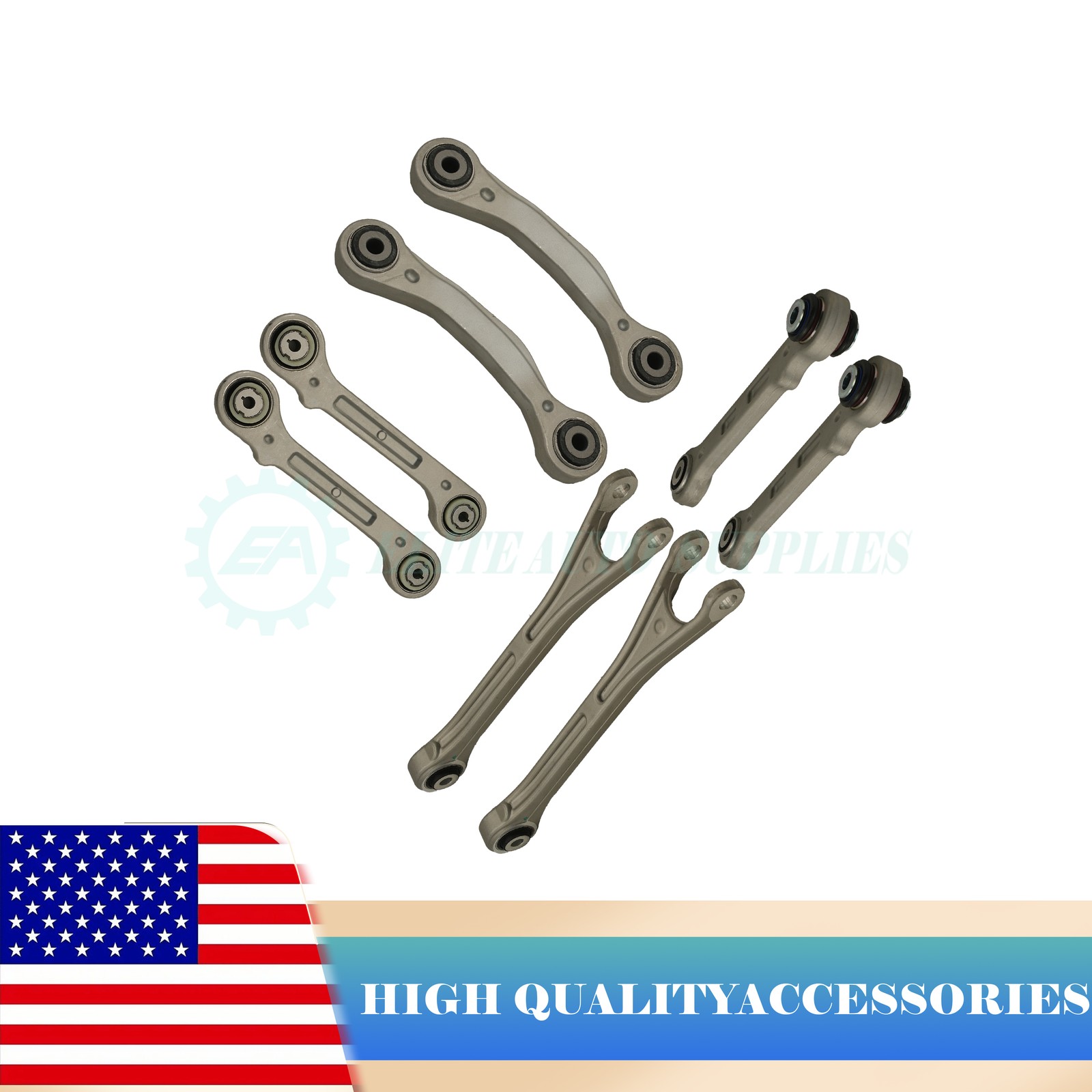 NEW 8PCS Rear Suspension Control Arm Kit Fits 2017+ Maserati Levante