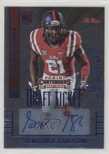 2015 Contenders Draft Picks College Ticket Blue Foil Senquez Golson Auto 1k5