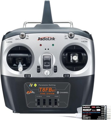 Radiolink T8FB 8 Channels 2.4GHz RC Remote Transmitter and R8EF Receiver APP... 