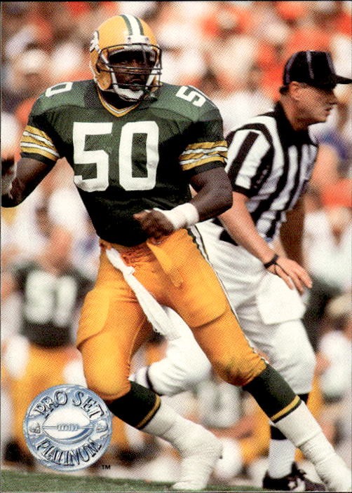 Card Platinum Pro Set 1991 # 190 Holland Green Bay Packers Platinum Performer