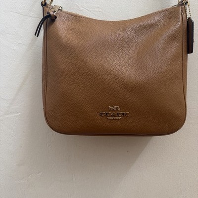 Coach Ellie File Pebbled Leather Crossbody Bag Light Saddle