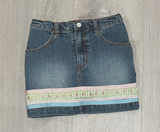 Lilly Pulitzer Vintage Girls EUC 8 Blue jean ribbon skort