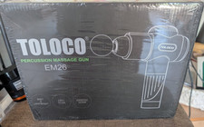 Toloco EM26 Handheld Percussion Massage Gun - 15 Attachments - Black