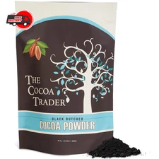 The Cocoa Trader – Black Cocoa Powder For Baking 1Lb – Darkest Dutch P