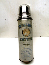 Scarce 1930s Airline Pilot Promo.  Monarch Coffee Lion Advertising Thermos
