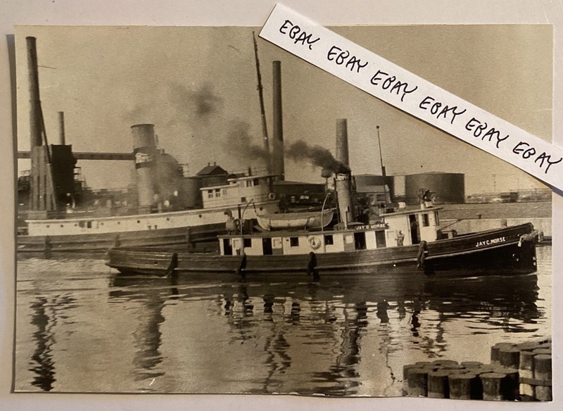1867 JAY C. MORSE TUGBOAT GREAT LAKES STEAM TUG SHIP BUILT BUFFALO NY. PHOTO