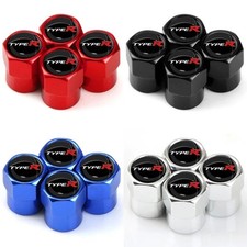 4pcs Car Tyre Valve Caps Wheel Air Stem Covers For Honda Civic Type R Hr-v Cr-