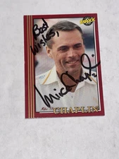 Mike Chaplin 1992 RED MAXX 210 VINTAGE NASCAR FLAG MAN OFFICIAL autographed card