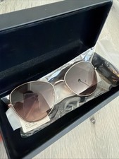 Occhiali da sole DKNY montatura aviatore marrone donna protezione UV con custodia con etichette