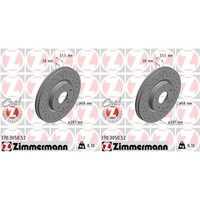 2X Zimmermann Bremsscheiben Vorne 297Mm Gelocht InnenbelÜFtet Passend FÜR Mazda