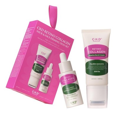 CKD Retino Collagen Gua Sha Neck Cream & Facial Serum Duo Set - Firming, Elas...