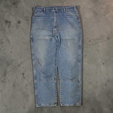 Men  s Y2K Dickies Double Knee Carpenter Jeans 38x32 Blue Denim Workwear Pants
