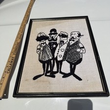 Barbershop Quartet 3D Crewel Needlework Picture 12x16&rdquo; Handmade