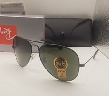 Ray-Ban Sunglasses Aviator Classic Black Frame Green Lens 58mm
