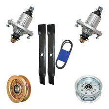 New 42" Deck Rebuild Kit Fits John Deere 100 Series Blades-Spindles-Idlers-Belt