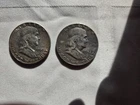 Lot Of 2 Franklin Liberty Bell Half Dollars 90% Silver 1951 & 1952