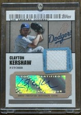 2009 Topps Ticket To Stardom CLAYTON KERSHAW Auto Jersey Relic /489 LA Dodgers