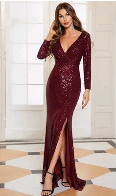 sequin maxi dress burgundy Roxanne Maxi Dress in Mini Sequin Burgundy