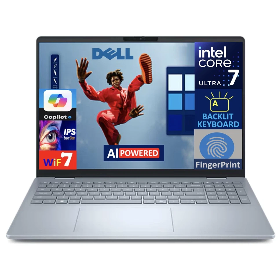 Laptop Dell 16 Plus 16" WQXGA Intel Core Ultra 7-258V 2.20GHz 32GB 1TB SSD W11P