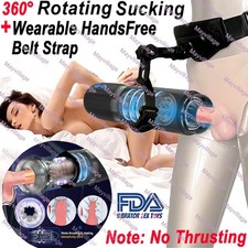 Male Masturbaters Automatic HandsFree Rotating Cup Sucking Strokers Men Sex Toys