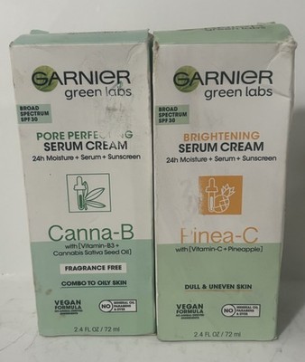 Garnier Green Labs Canna-B &  Pinea-C Brightening Serum Cream 24Hr Vegan Spf 30