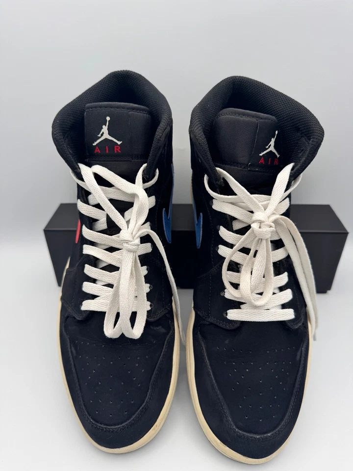 Air Jordan 1 Mid Multicolor Swoosh Negro Talla 10.5 Foto 4 de 4