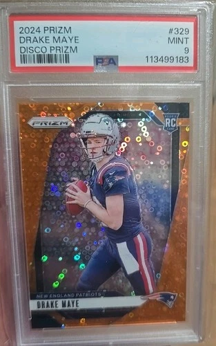 2024 Panini Prizm - Rookies Drake Maye #329 Disco Prizm (RC)