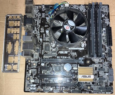ASUS Q170M-C LGA1151 DDR4 Micro ATX Desktop Motherboard W/ I/O Shield & Heatsink