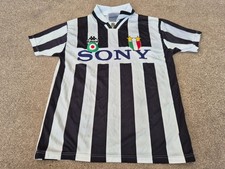 VINTAGE ORIGINAL JUVENTUS 1995-96 SMALL YOUTH KAPPA FOOTBALL HOME SHIRT JERSEY