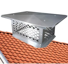 Chimney Cap 13" x 17" Chimney Cover Bottom Installation Method Stainless Steel 