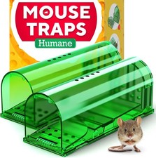 Humane Catch and Release Indoor/Outdoor Mouse Traps Pack of Transparent Green 
