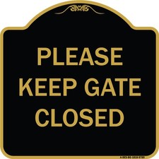 Designer Series - Please Keep Gate Closedplease Keep Gate Closed Metal Sign