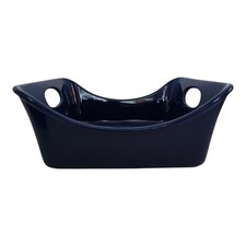 Rachel Ray 2 Qt Dark Blue Square Stoneware Casserole Dish with Handles 10.5x9.5