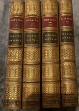 Antique Leather-Bound Books – Horatius – 4 Volume Set