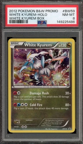 Pokemon White Kyurem Bx. Black Star Holo Promo BW59 PSA 8