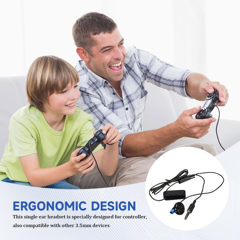Casque intra-auriculaire PS4 avec micro noir écouteurs gaming 3.5mm - 3