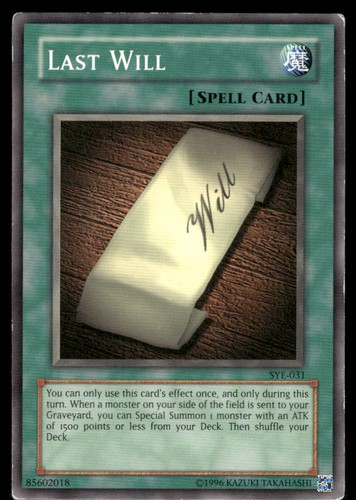 Last Will SYE-031 YuGiOh Starter Deck: Yugi Evolution card