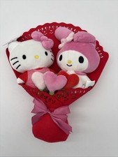 Hello Kitty and Friends 13  Inch Plush Valentine  s Day Bouquet W/My Melody  New