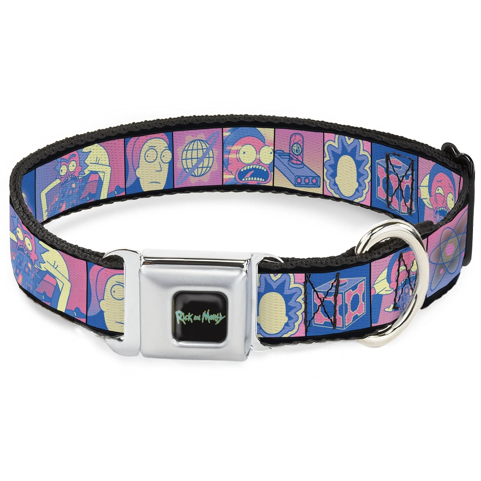 Rick and Morty Pet Collar, Dog Collar Metal Seatbelt Buckle, Rick an (US IMPORT)