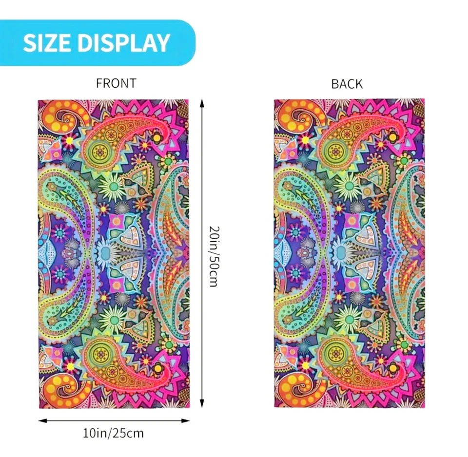 Máscara Facial Premium Cubierta Bufanda Bandana Cuello Polaina Tubo Mágico Infinity Snood 104 Foto 2 de 4