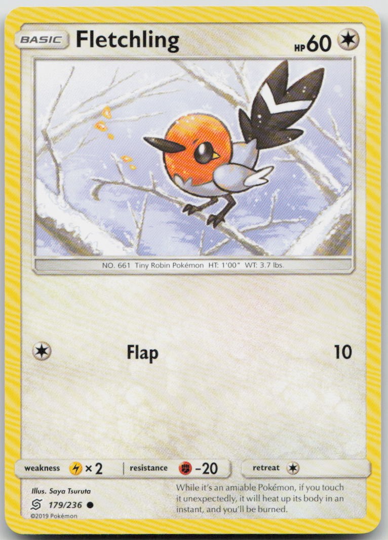 Fletchling 179/236 Unified Minds Common Pokemon HP