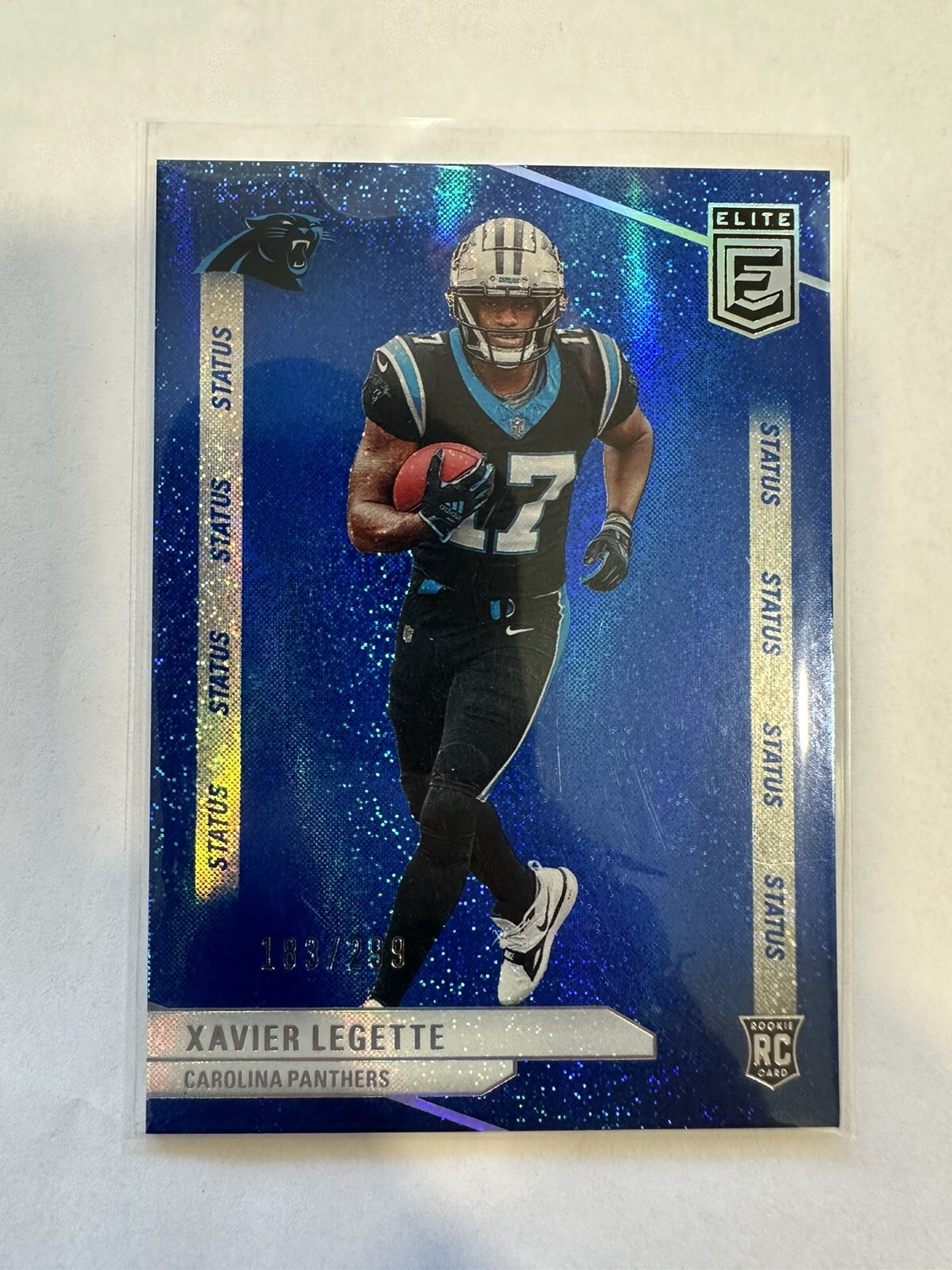 2024 Donruss Elite Blue Sparkle Status Xavier Legette RC 183/299