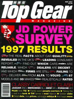 BBC Top Gear Magazine Issue #44, Jaguar XK8, Mercedes SL, BMW M3, Cars, May 1997