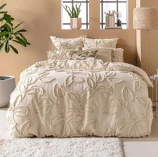 3 Piece Tufted Cotton Duvet Cover set, Luxury Boho Bedding King Queen Comforter 