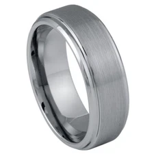 Tungsten Ring Brushed Center High Polished For Men & Women