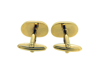 小物 Dunhill DUNHILL Cuffs D Mark Silver & Gold Bracket Authentic USED